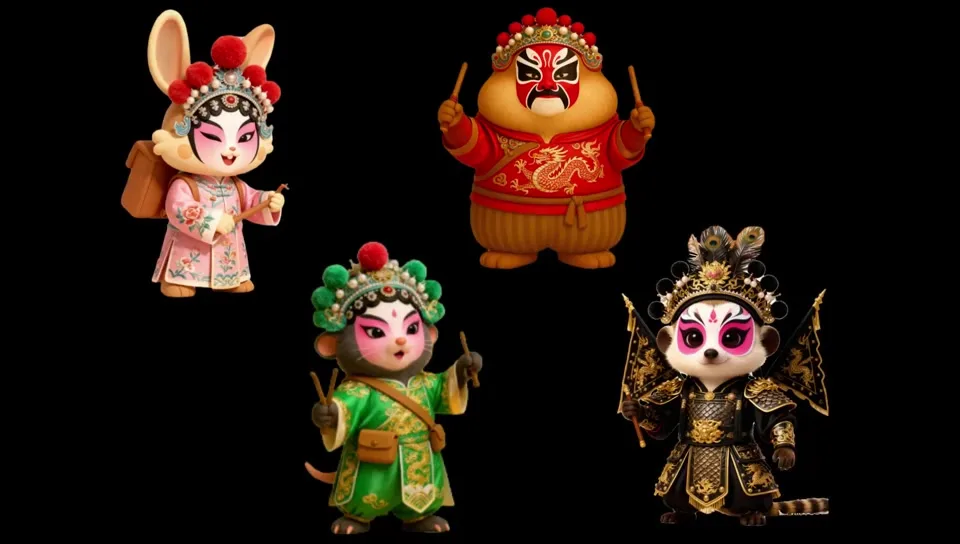 Game characters developed for the Yuanli experience