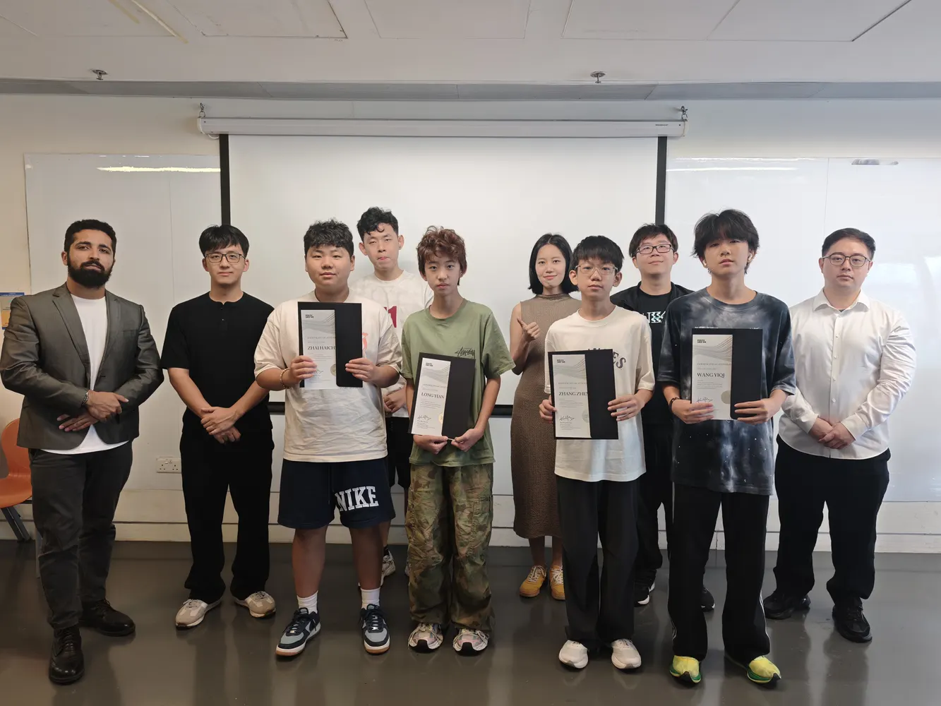 Smart car team group portrait