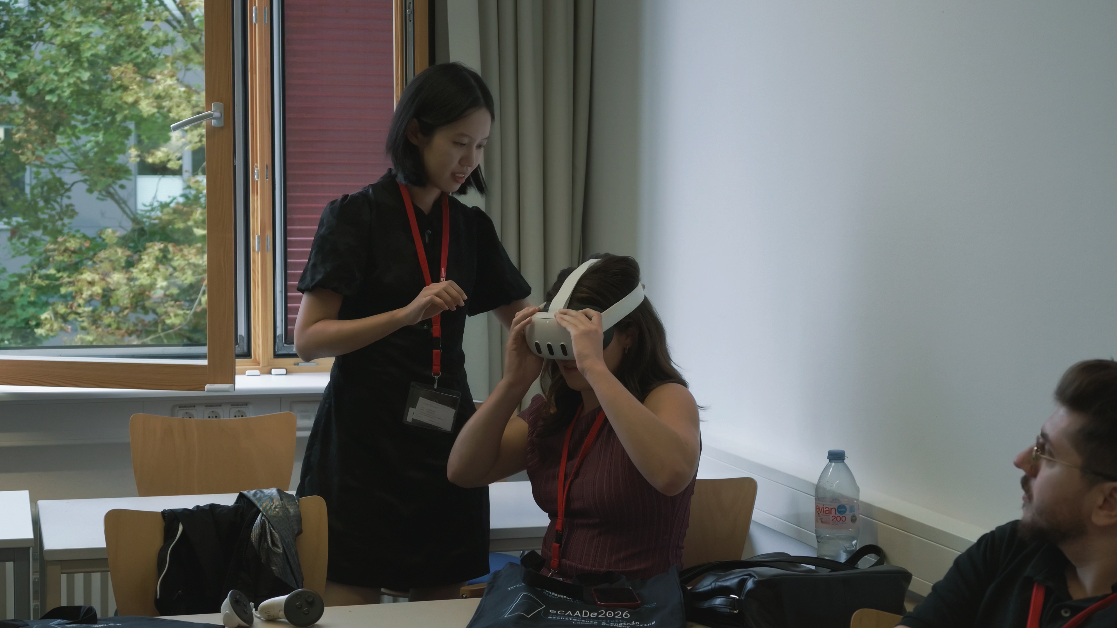 Participant testing an XR experience during the After the Tide workshop